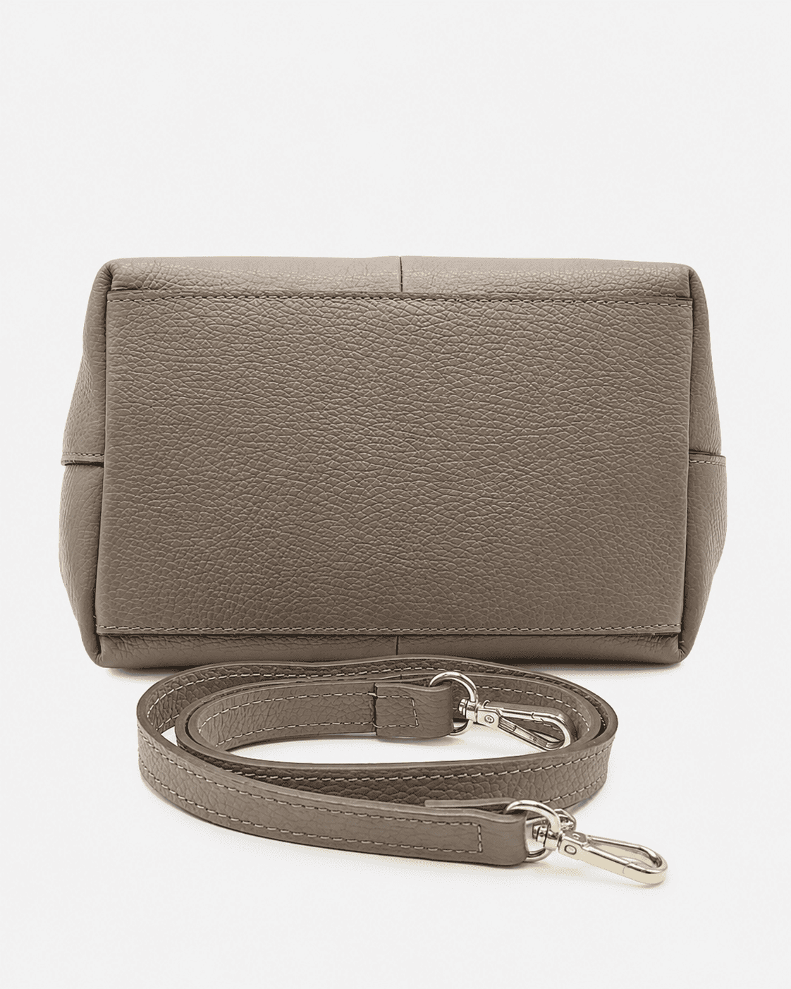 Borsa a Mano Donna Dominique in Pelle Dollaro Fango | Made in Italy