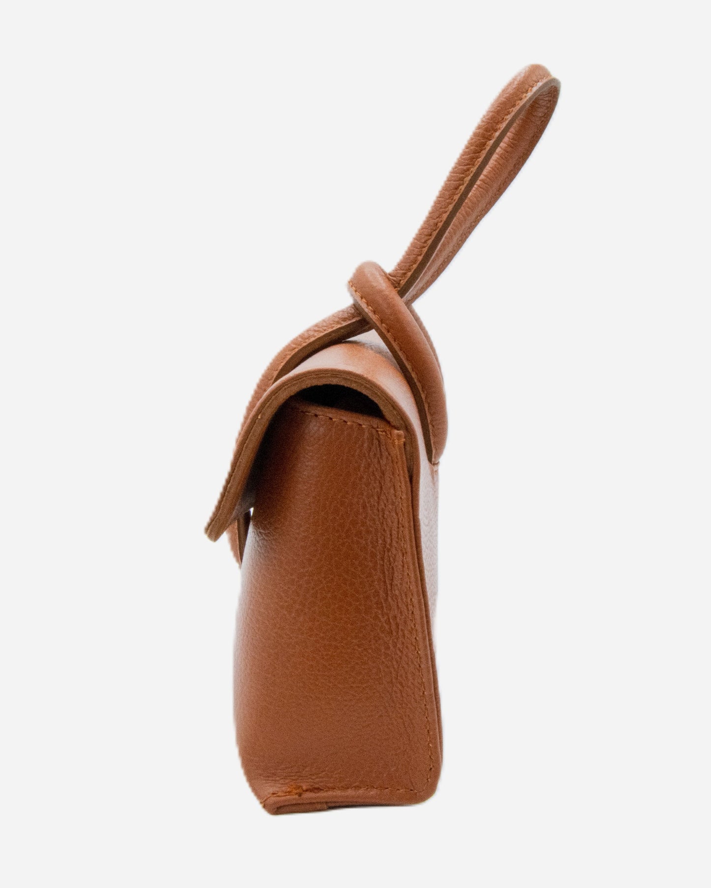 Borsa a Mano e Tracolla in Vera Pelle Cognac Sophie — Made in Italy