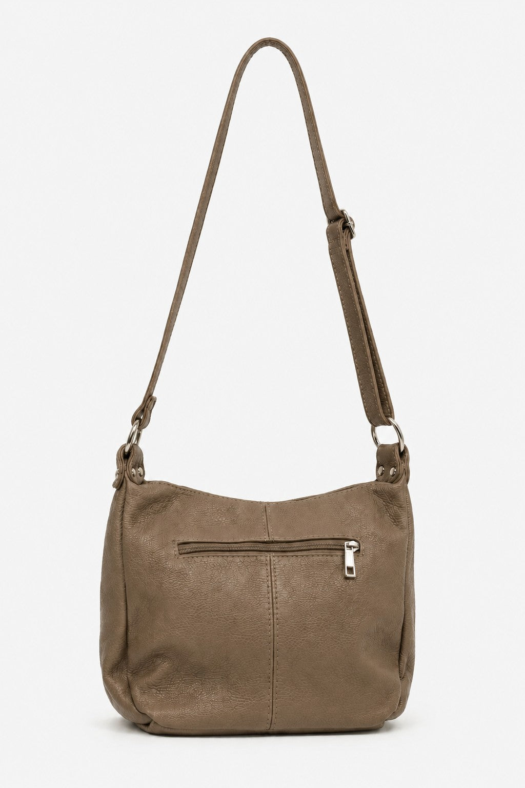 THEA — Borsa a Tracolla in Vera Pelle Fango | Made in Italy