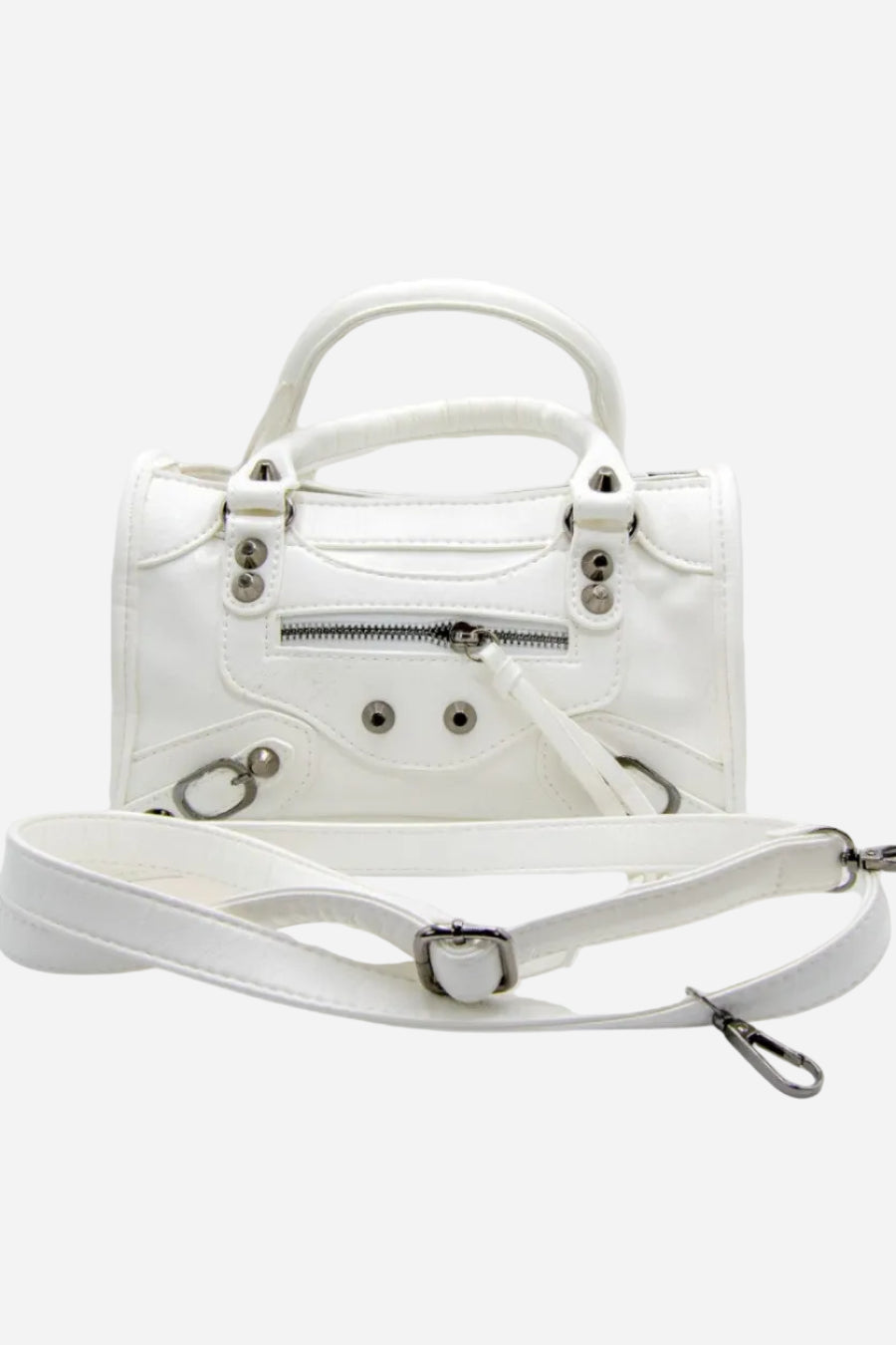 VYVA Angel Bag — Borsa a mano e tracolla in ecopelle bianca | White Edition