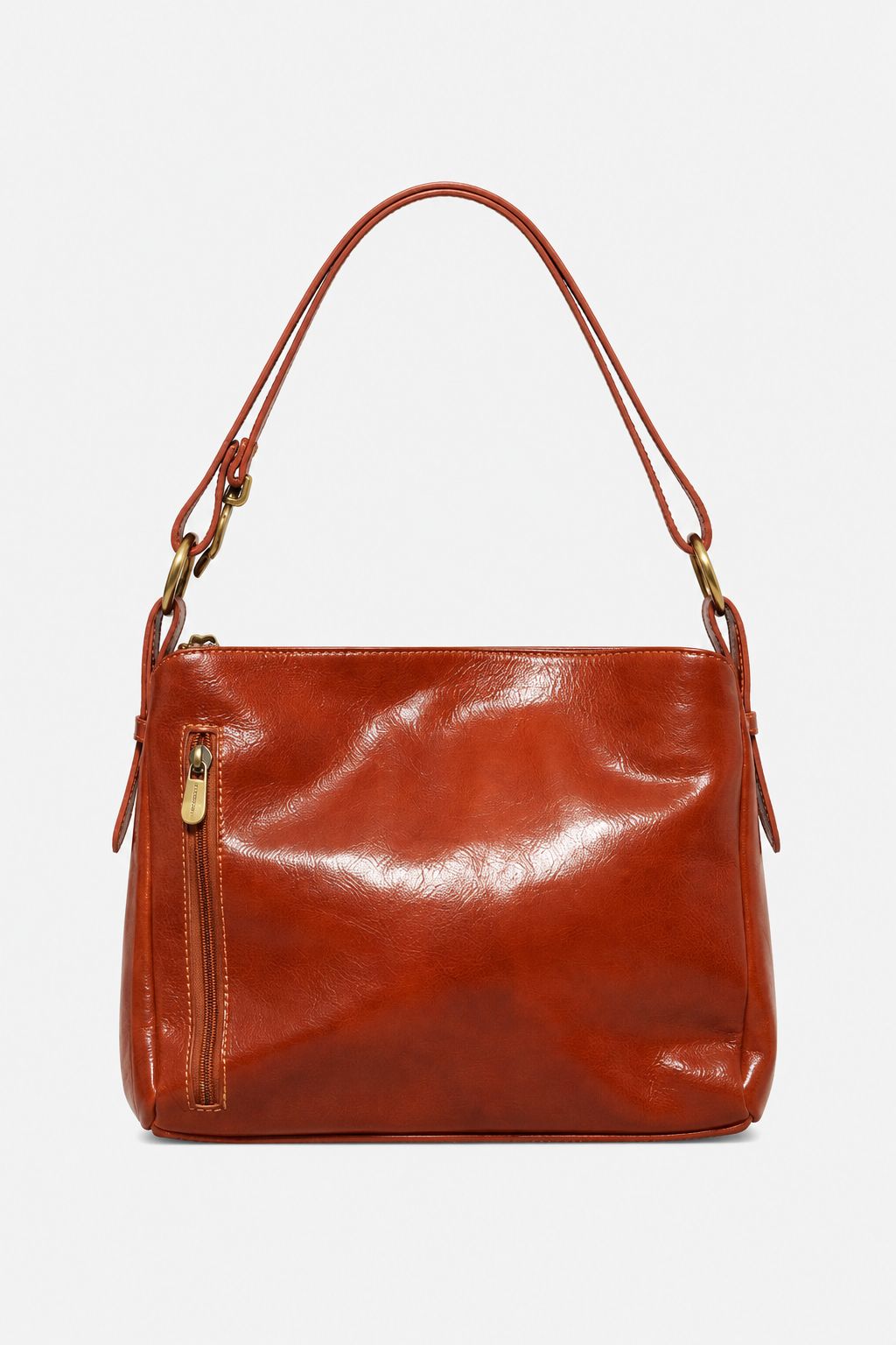 Borsa Spalla Donna Paola Vera Pelle Cognac