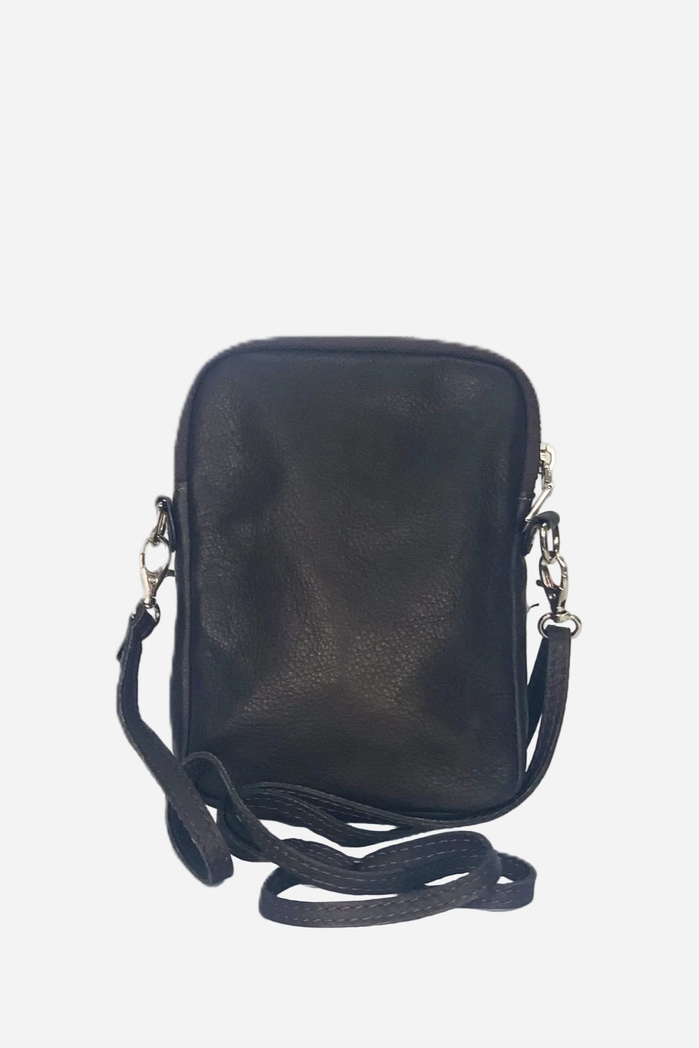 Attilio Dark Brown Leather Small Sporty Men's Shoulder Bag