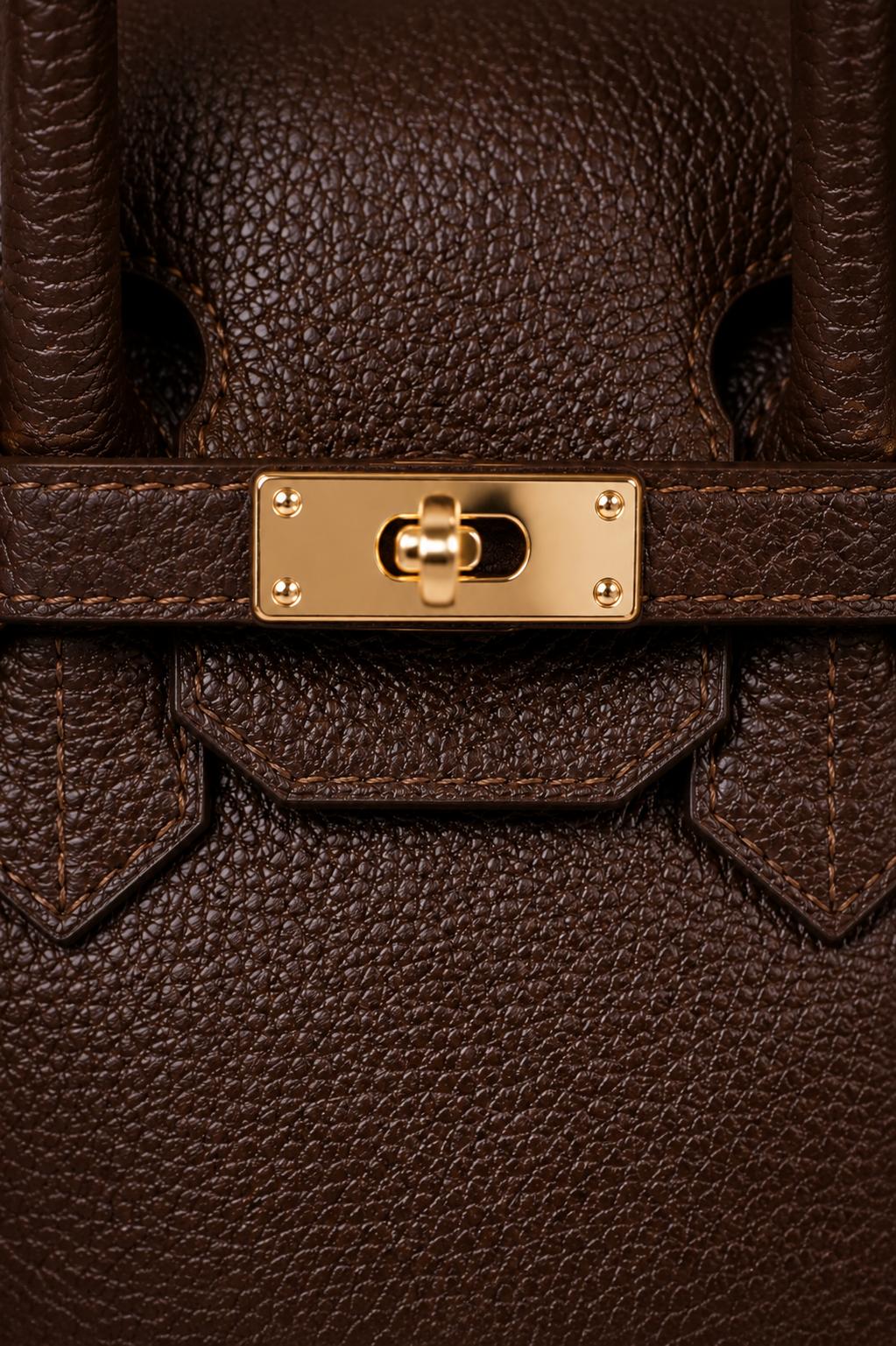 Borsa donna LUNA in vera pelle cioccolato