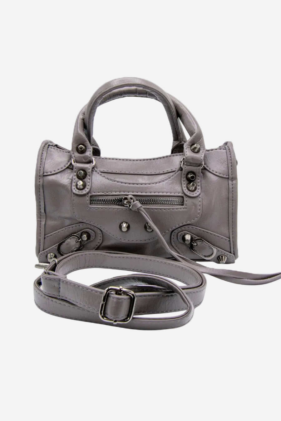 VYVA Grey Vibe — Borsa a mano e tracolla in ecopelle grigia | Urban Edition