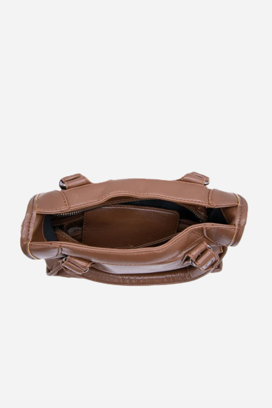 VYVA Choco Bag — Borsa a mano e tracolla in ecopelle marrone | Brown Street Edition