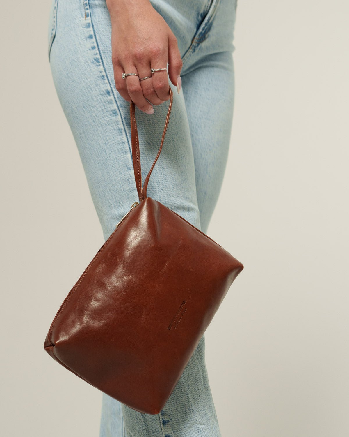Pochette a mano Donna Ilda Cognac - Alidiluna