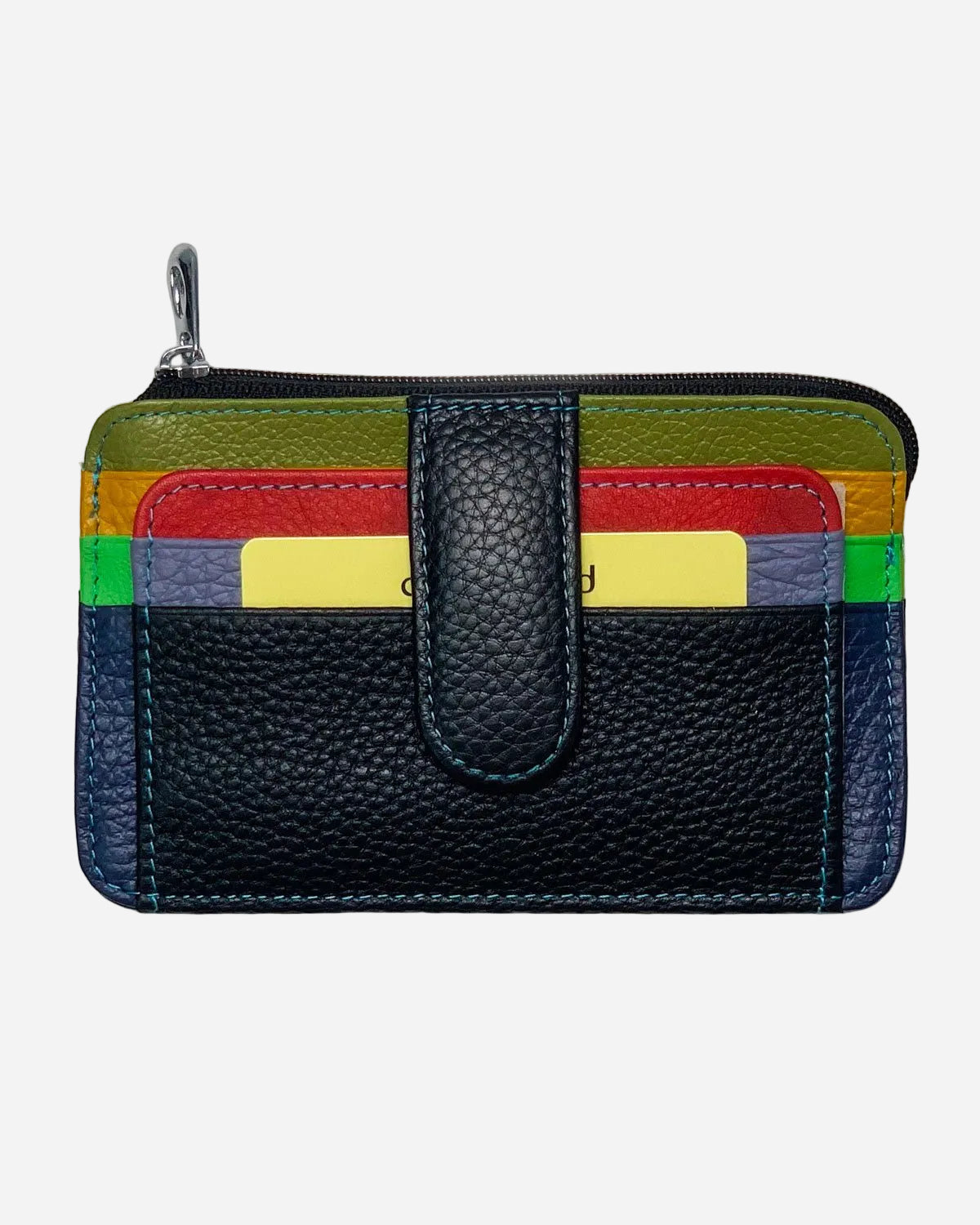 Porta carte portamonete Zeus uomo in pelle Nero multicolore - Alidiluna