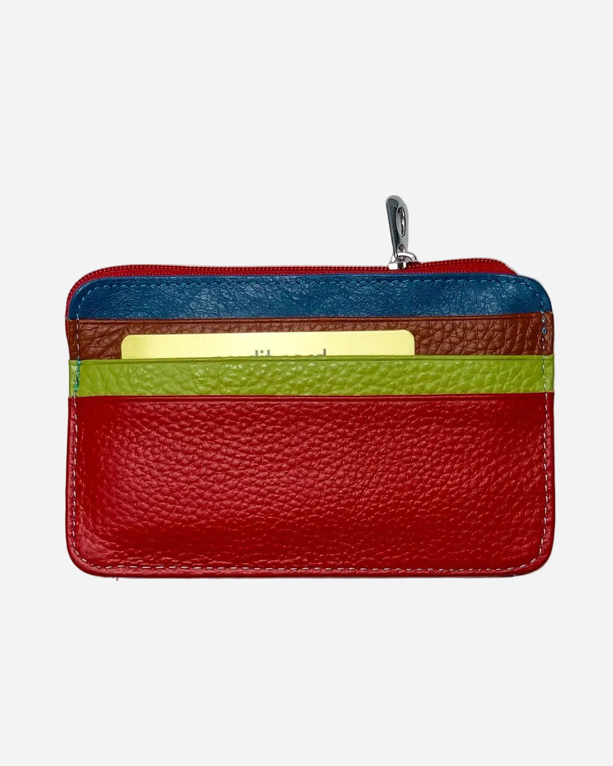 Porta carte portamonete Zeus uomo in pelle Rosso multicolore - Alidiluna