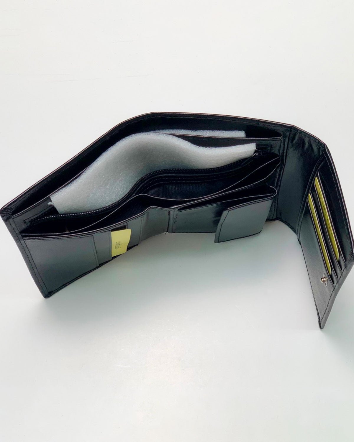 Portafoglio Portamonete Porta Carte donna Era in vera pelle artigianale Nero - Alidiluna