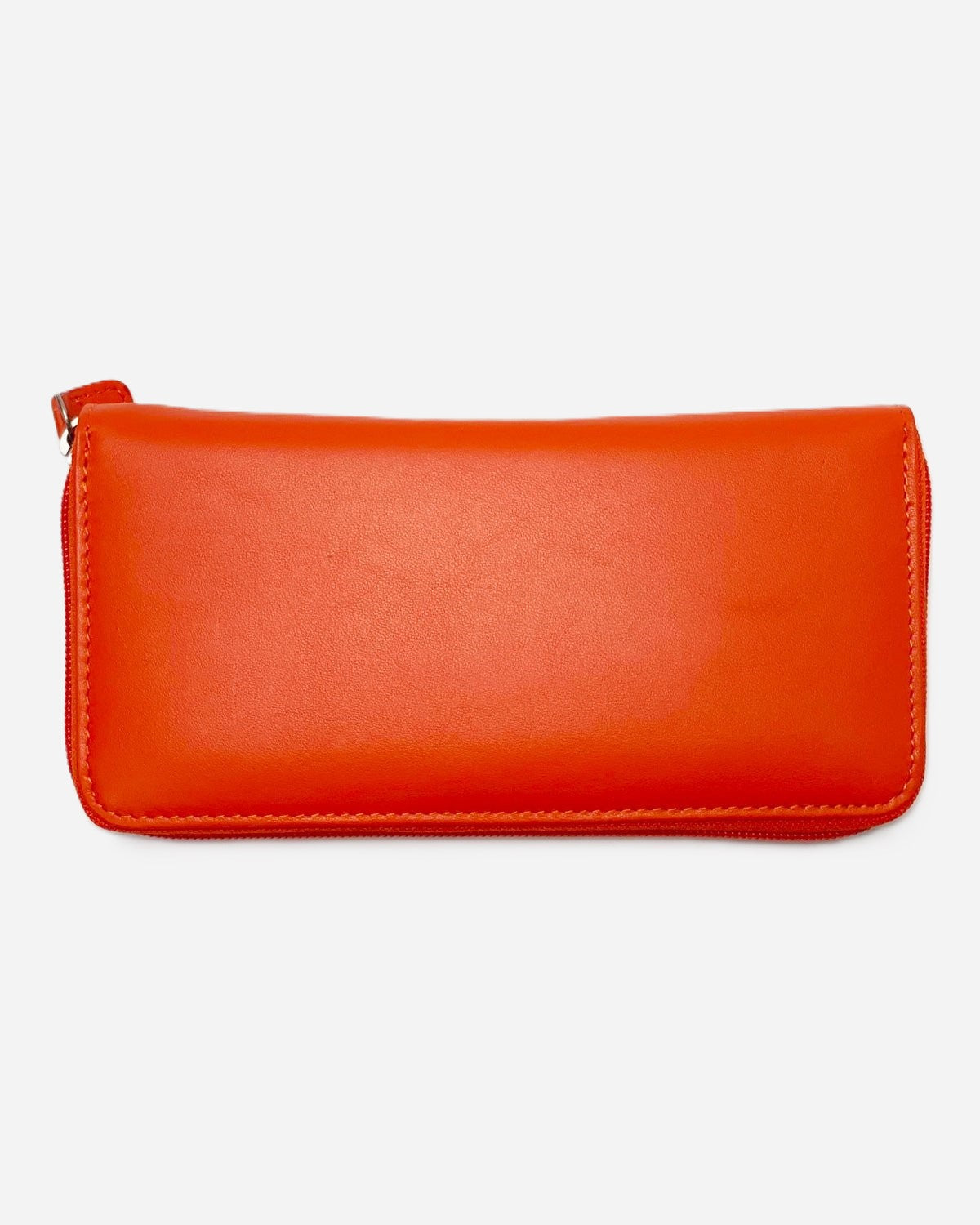 Minerva Women's Wallet Coin Purse Card Holder in Genuine Orange Handcrafted Leather