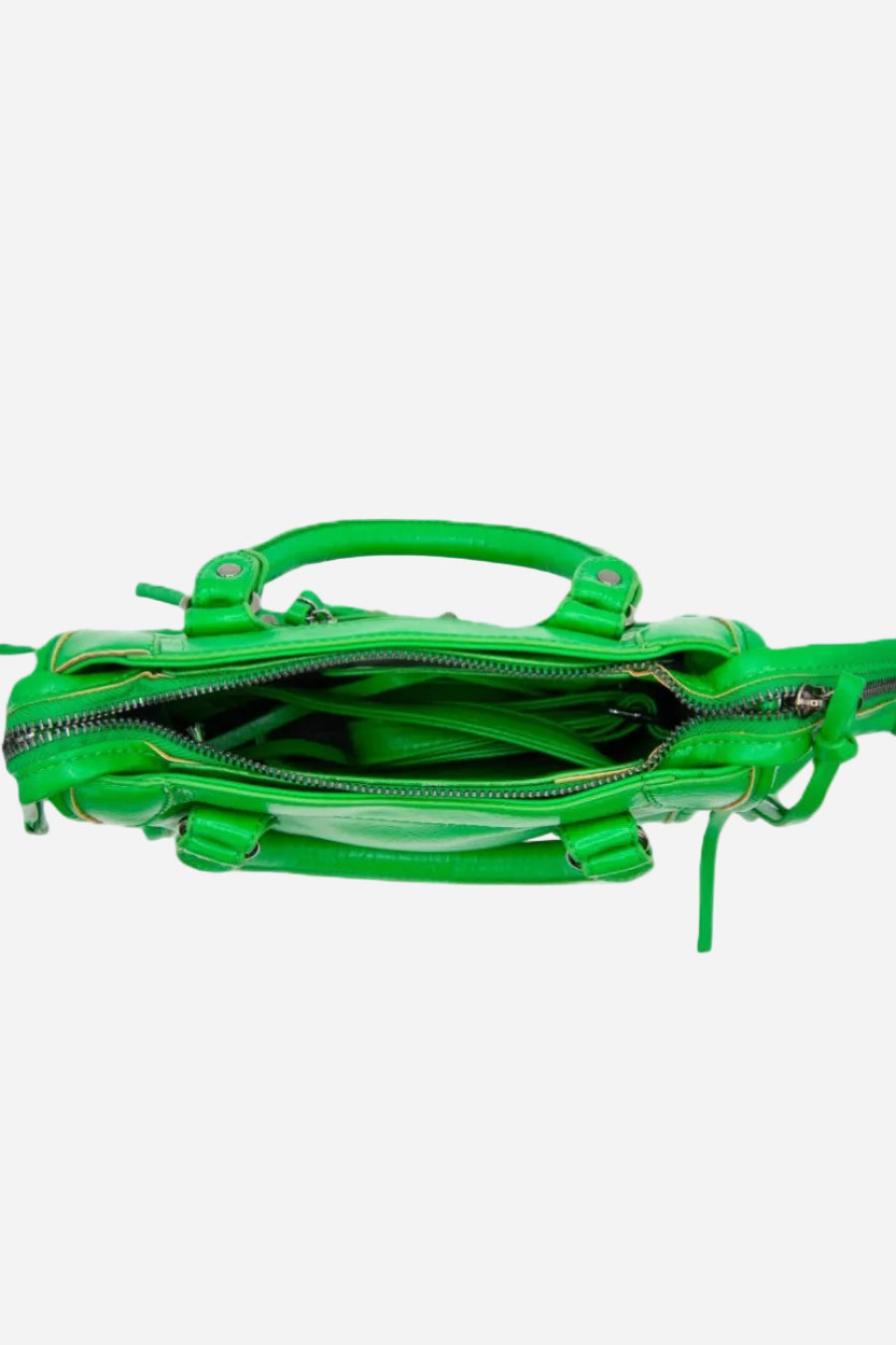 VYVA Neon Bag — Borsa a mano e tracolla in ecopelle verde neon | Green Pop Edition