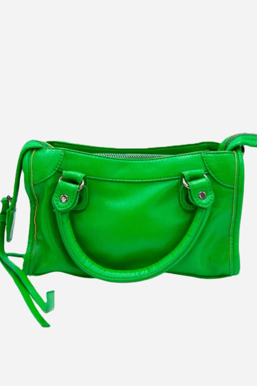 VYVA Neon Bag — Borsa a mano e tracolla in ecopelle verde neon | Green Pop Edition