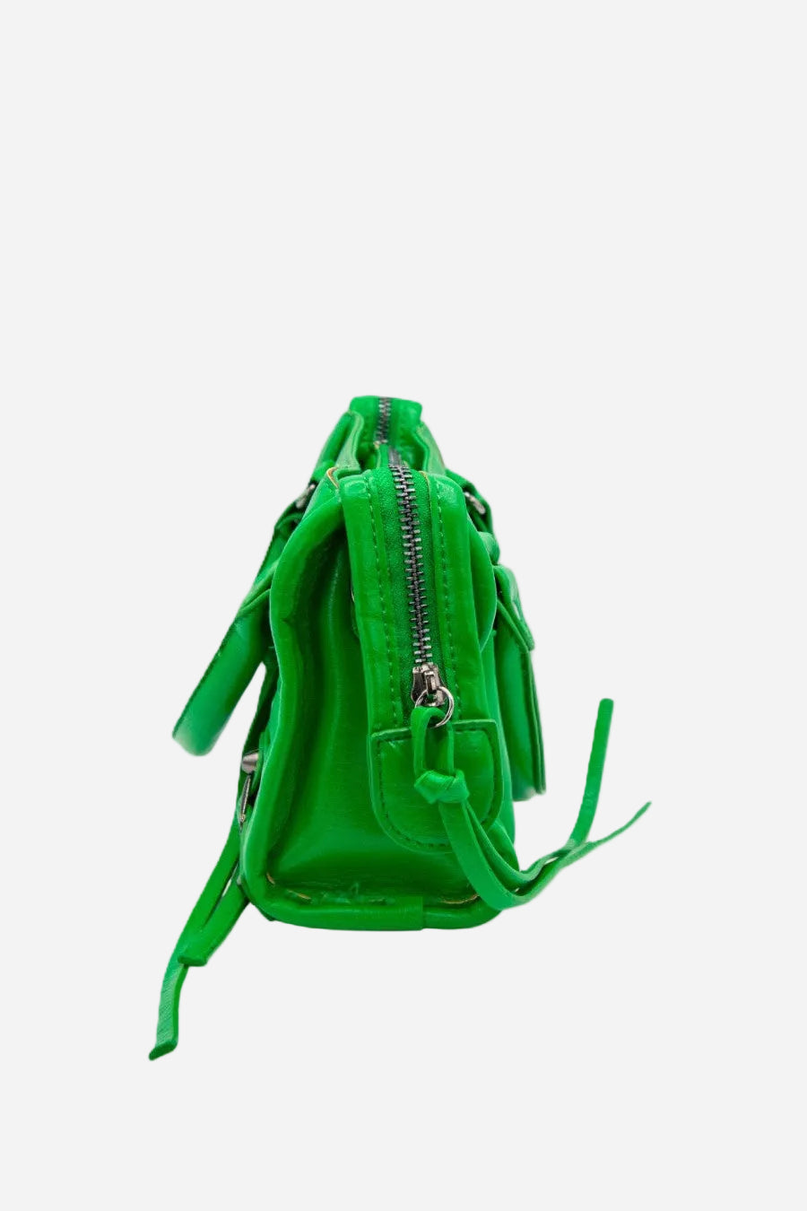 VYVA Neon Bag — Borsa a mano e tracolla in ecopelle verde neon | Green Pop Edition