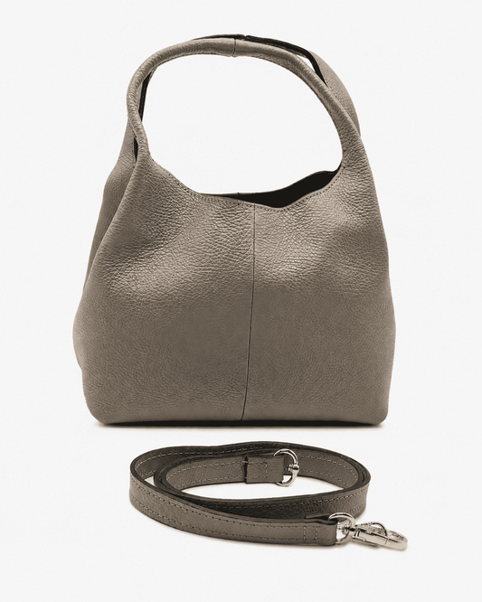 Borsa a Mano Donna Dominique in Pelle Dollaro Fango | Made in Italy
