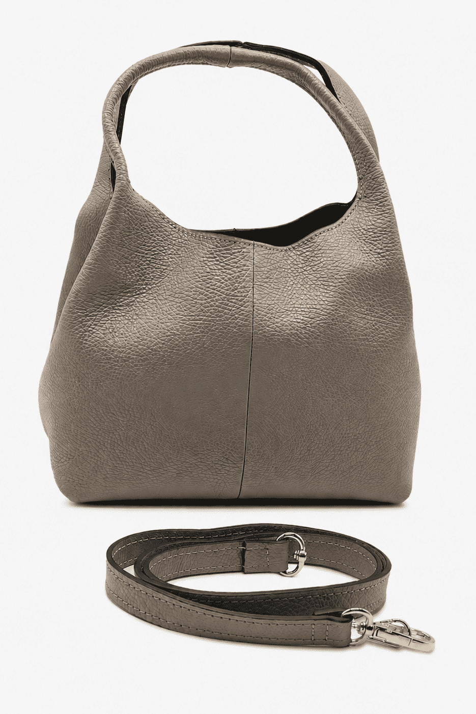 Borsa a Mano Donna Dominique in Pelle Dollaro Fango | Made in Italy