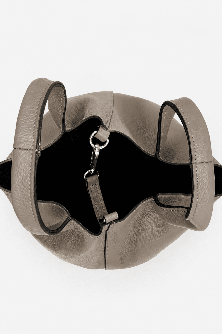 Borsa a Mano Donna Dominique in Pelle Dollaro Fango | Made in Italy