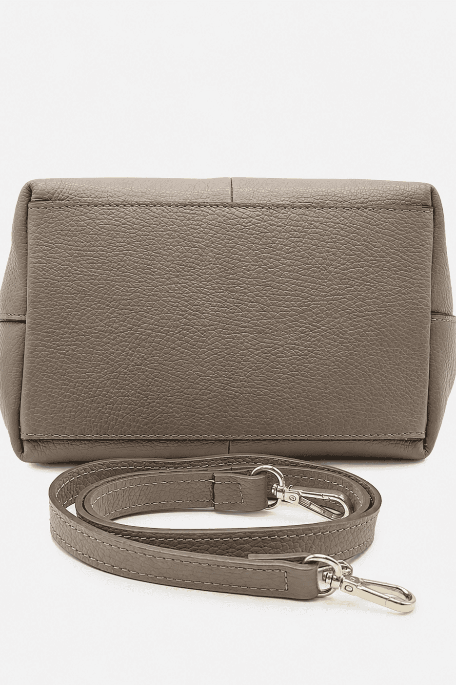 Borsa a Mano Donna Dominique in Pelle Dollaro Fango | Made in Italy