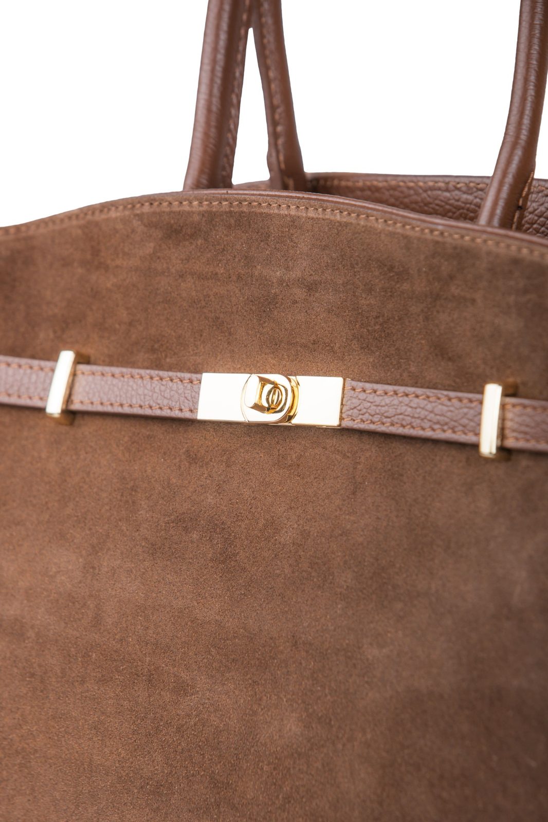 Sole — Borsa in Camoscio Marrone Tabacco