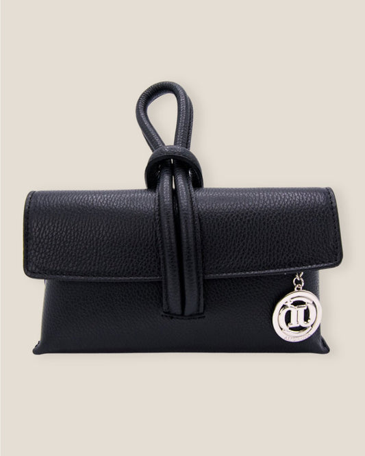 Borsa a mano e tracolla in pelle made in italy Sophie nero - Alidiluna