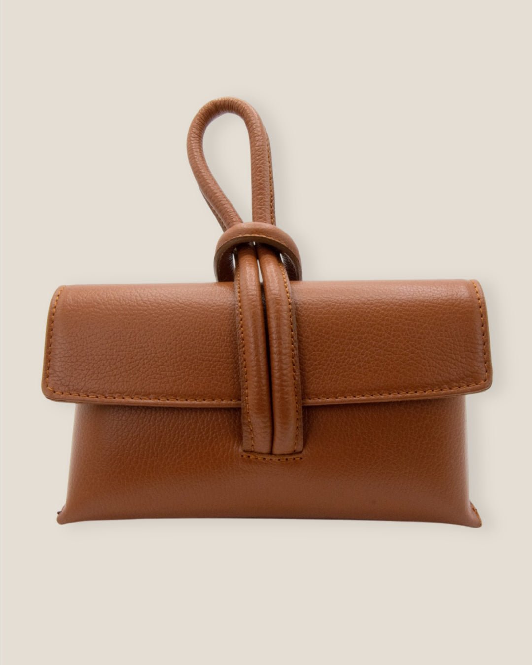 Borsa a mano e tracolla in pelle Sophie Cognac - Alidiluna