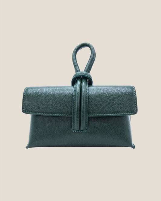 Borsa a mano e tracolla in pelle Sophie Verde - Alidiluna