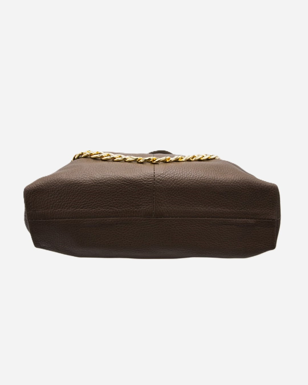 Borsa Donna Lauretana Vera Pelle Fango | Catena Dorata | Made in Italy