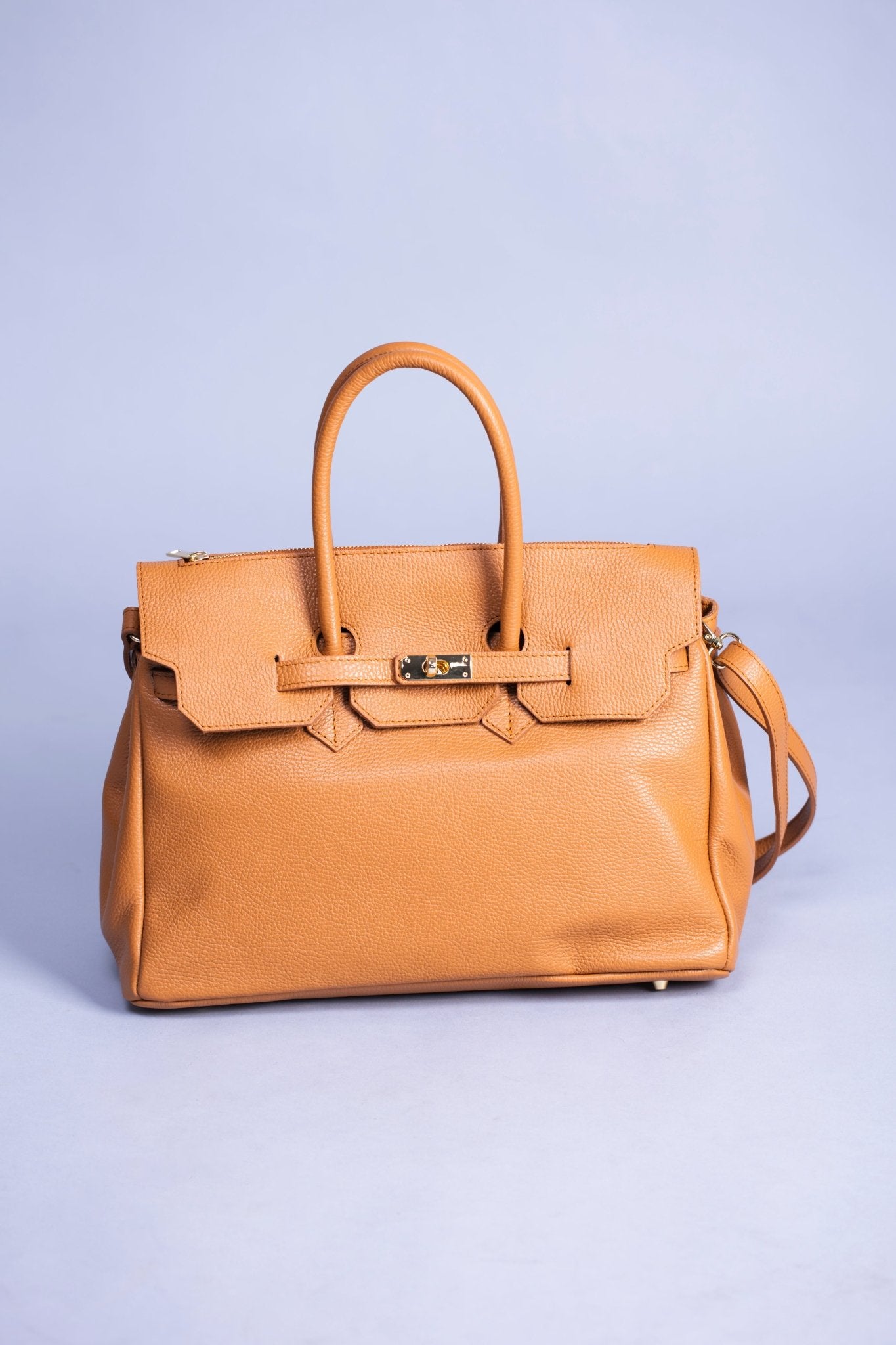 Borsa Donna LUNA in Vera Pelle Cammello Made in Italy – Eleganza Artigianale - Alidiluna