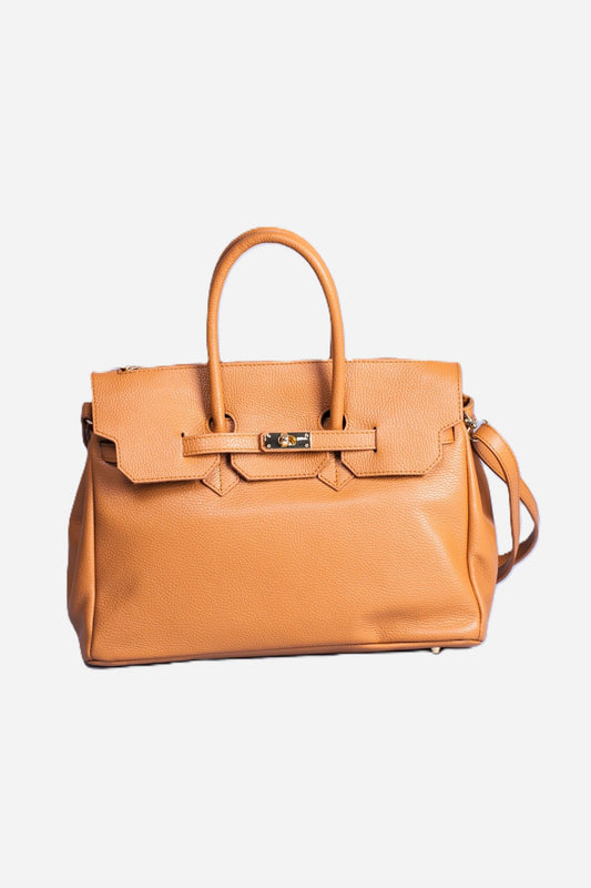 Borsa donna LUNA in vera pelle cammello