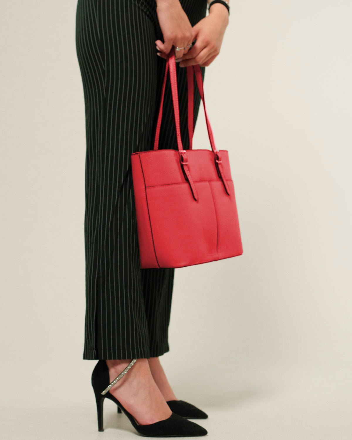 Borsa Donna Monica Vera Pelle Rosso Elegante - Alidiluna