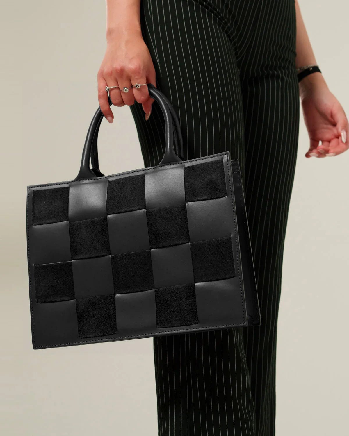 Borsa spalla o a mano donna Ada in vera pelle Nero con zip - Alidiluna