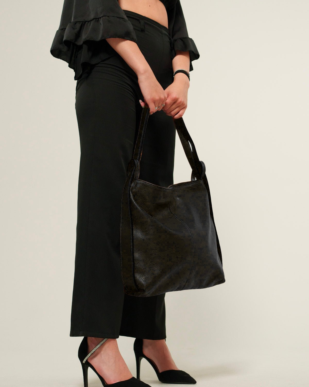 Borsa Spalla Zaino Donna Francesca Vera Pelle Nero Versatile Pratica - Alidiluna