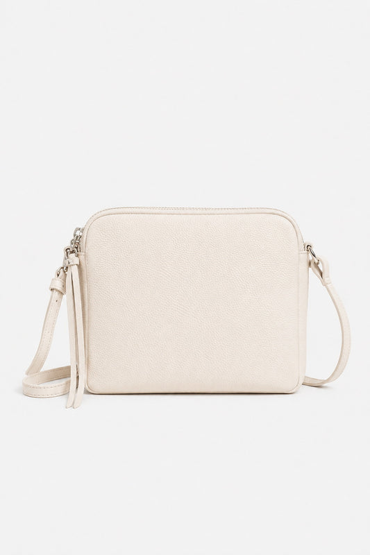 EDVIGE — Borsa a spalla in vera pelle beige | Made in Italy