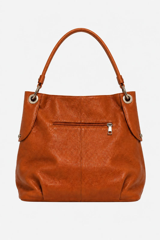 Borsa a Mano Donna GIULIANA in Vera Pelle Cognac | Made in Italy