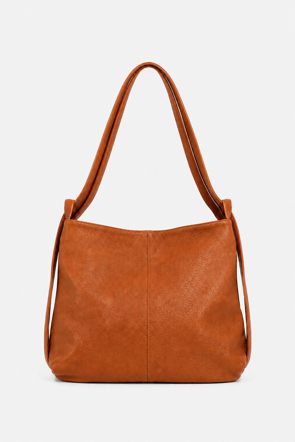 Francesca Women's Shoulder Bag Backpack Genuine Cognac Leather Versatile Practical