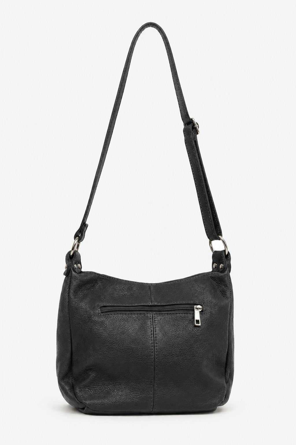 Thea Women's Shoulder Bag in Genuine Black Leather - Soft, Roomy, Versatile