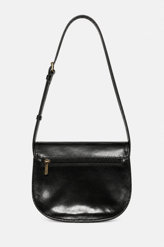Borsa Tracolla Elena Vera Pelle Vacchetta Nero