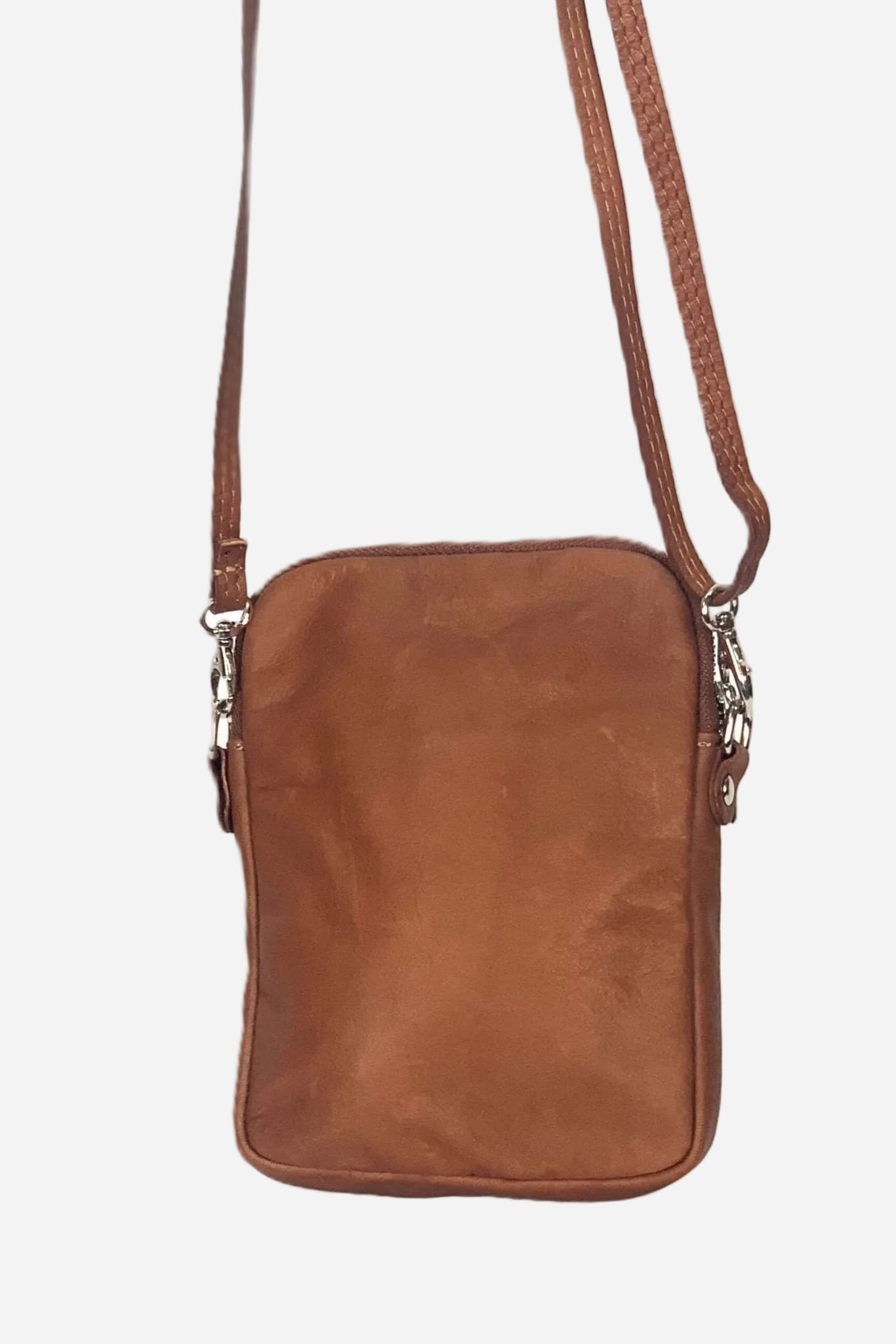 Attilio Brown Small Leather Sports Men's Shoulder Bag