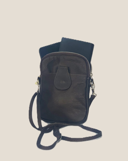 Borsellino tracolla da Uomo sportivo piccolo in Pelle Attilio Testa di moro - Alidiluna