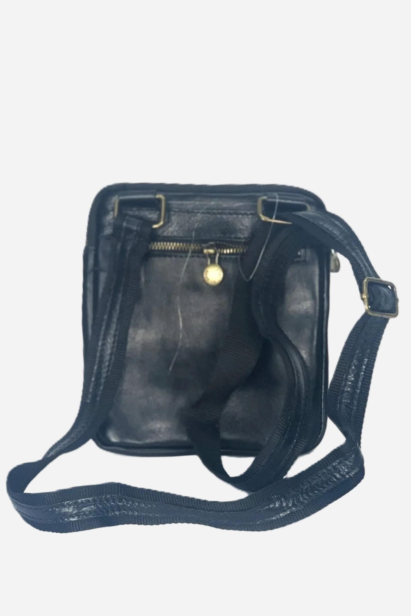 Black Tommaso Men's Compact Sporty Leather Shoulder Bag