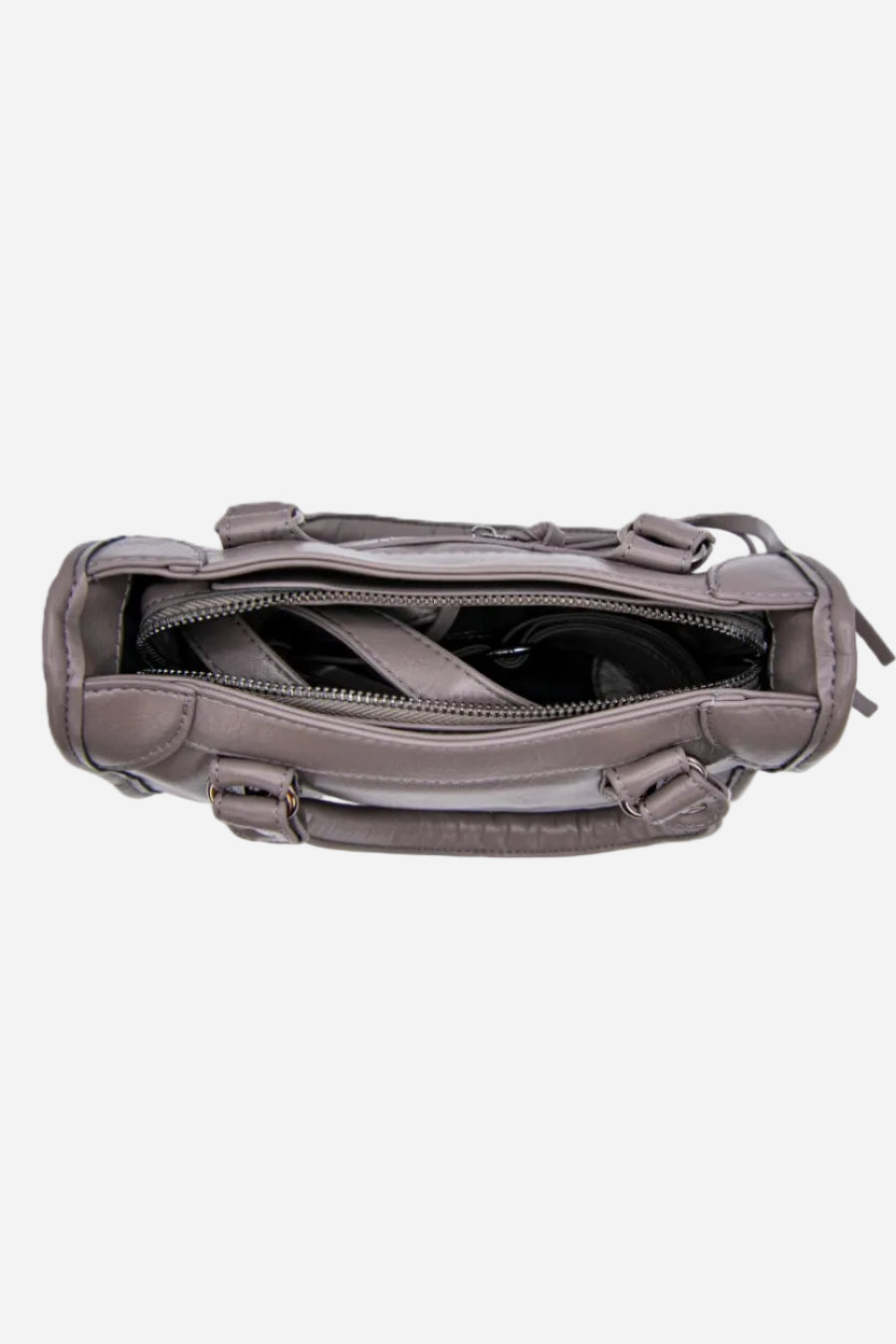 VYVA Grey Vibe — Borsa a mano e tracolla in ecopelle grigia | Urban Edition
