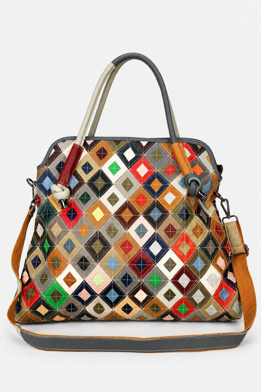 Borsa Shopper Donna KAMALA | Pelle Patchwork Multicolore