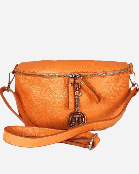 Marsupio Donna EMMA in Vera Pelle Arancio | Made in Italy