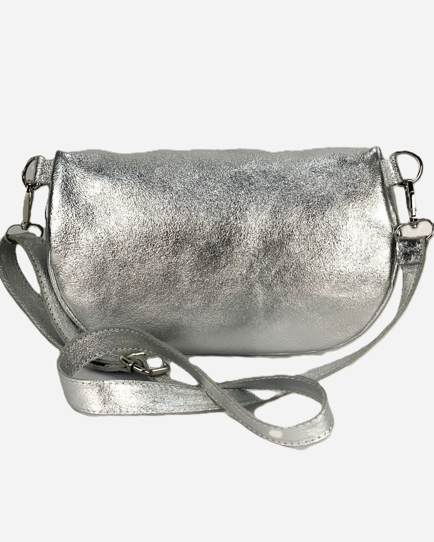 Marsupio Donna EMMA in Vera Pelle Argento | Made in Italy