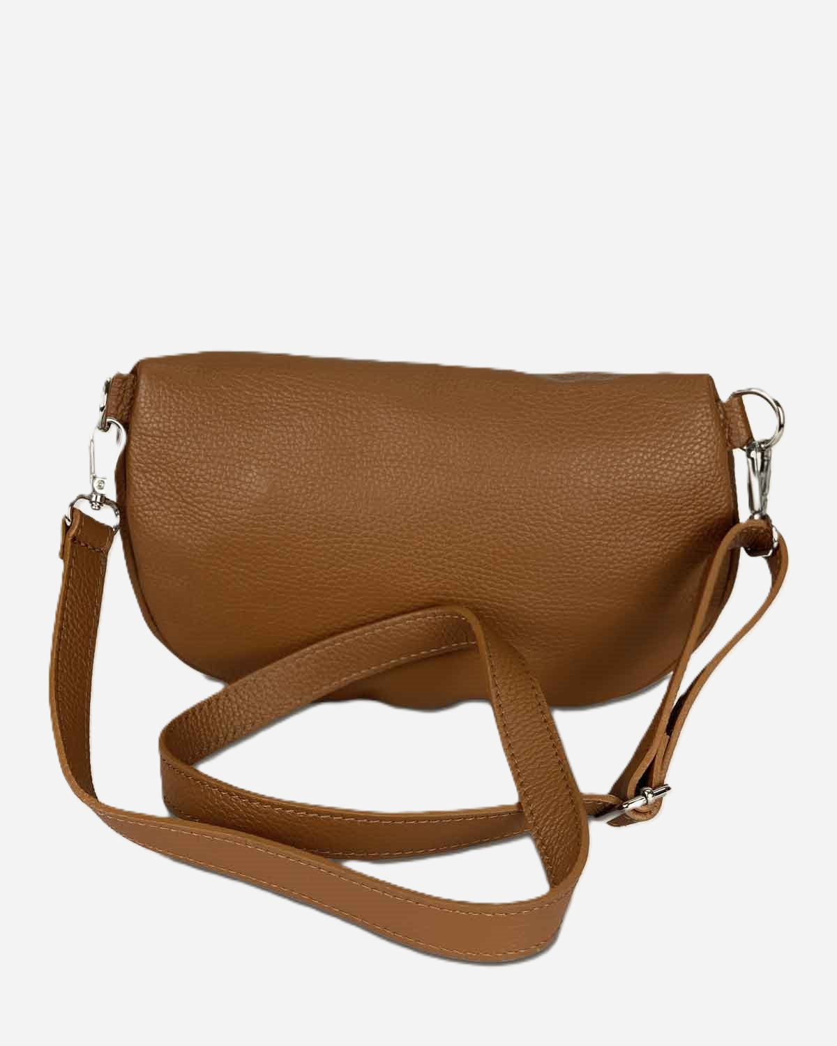 Emma women's genuine leather bum bag or shoulder bag in brown