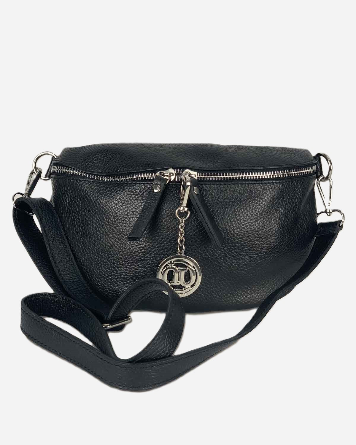 Marsupio Donna EMMA in Vera Pelle Nero | Made in Italy