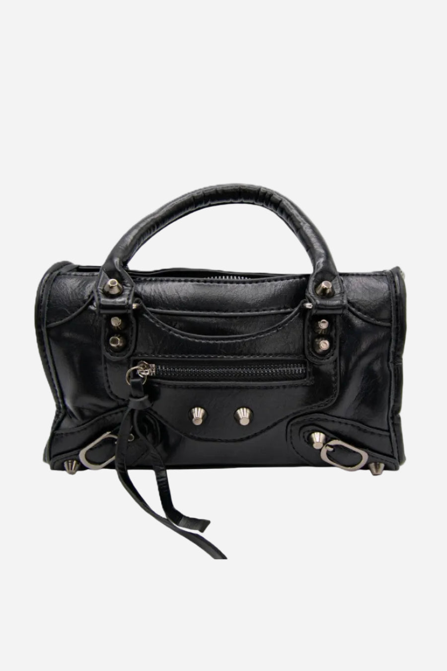 VYVA Rebel Bag — Borsa a mano e tracolla in ecopelle nera | Black Edition
