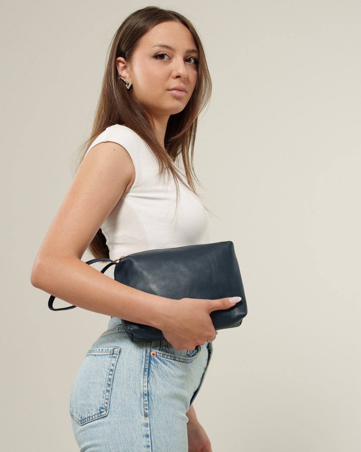 Pochette a mano Donna Ilda Nero made in italy - Alidiluna