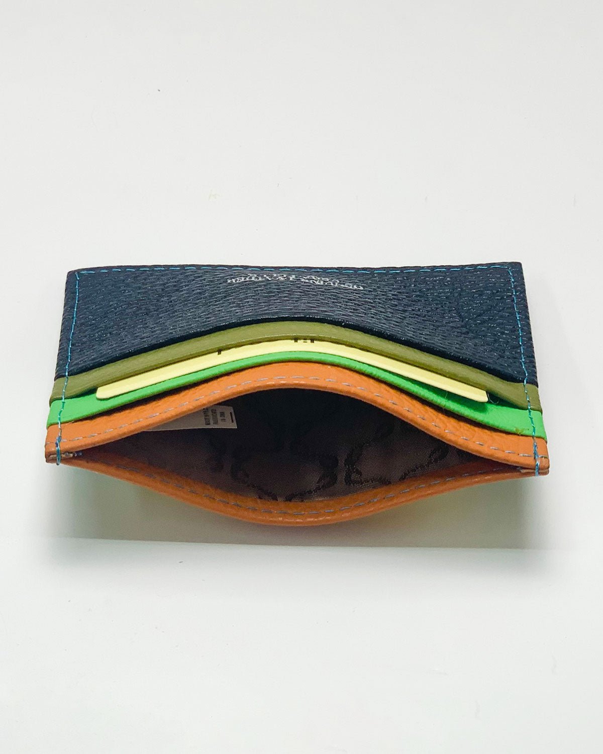 Porta carte Giove uomo in pelle Nero multicolore - Alidiluna