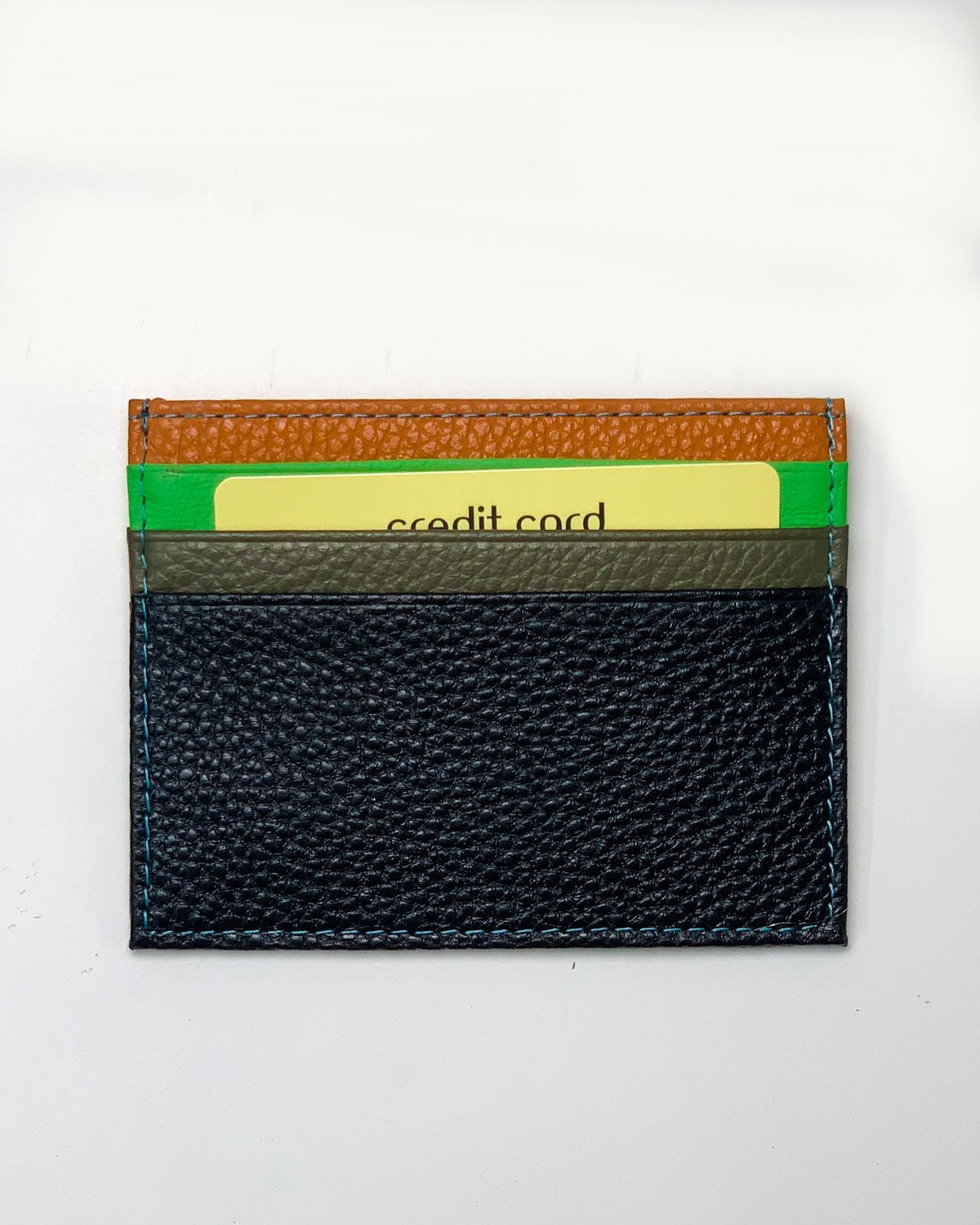 Porta carte Giove uomo in pelle Nero multicolore - Alidiluna