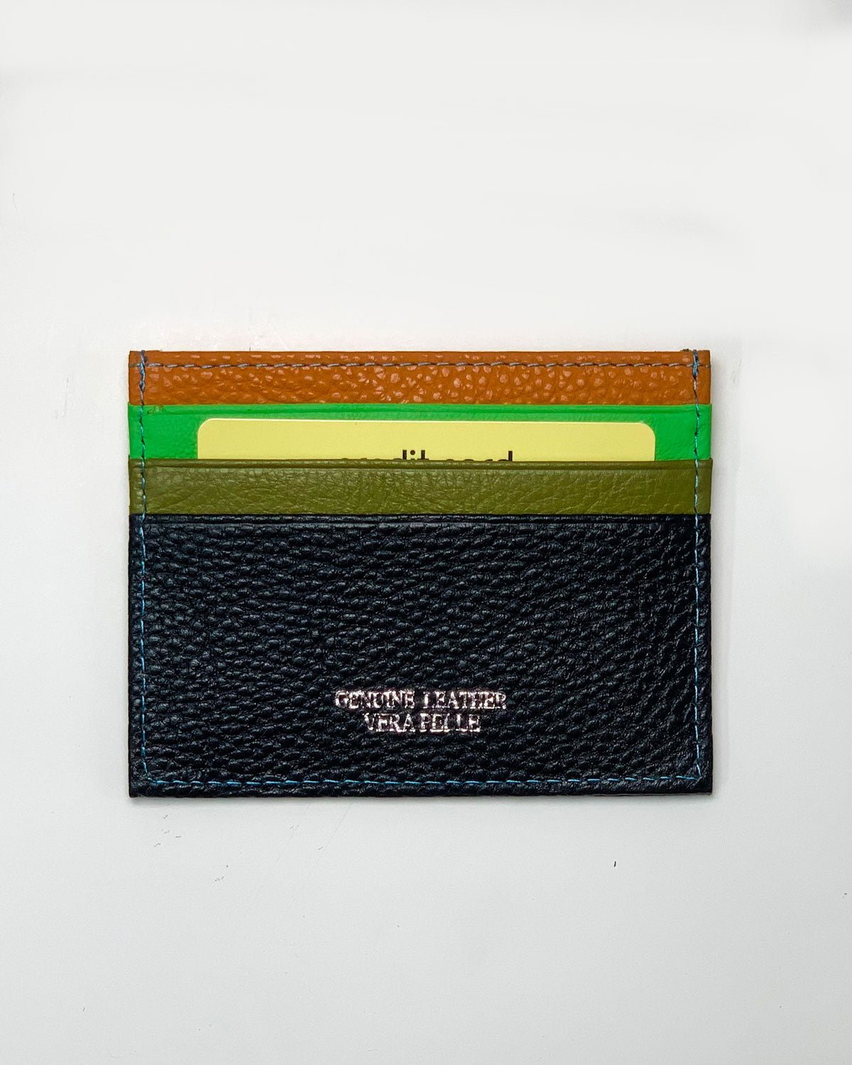 Porta carte Giove uomo in pelle Nero multicolore - Alidiluna